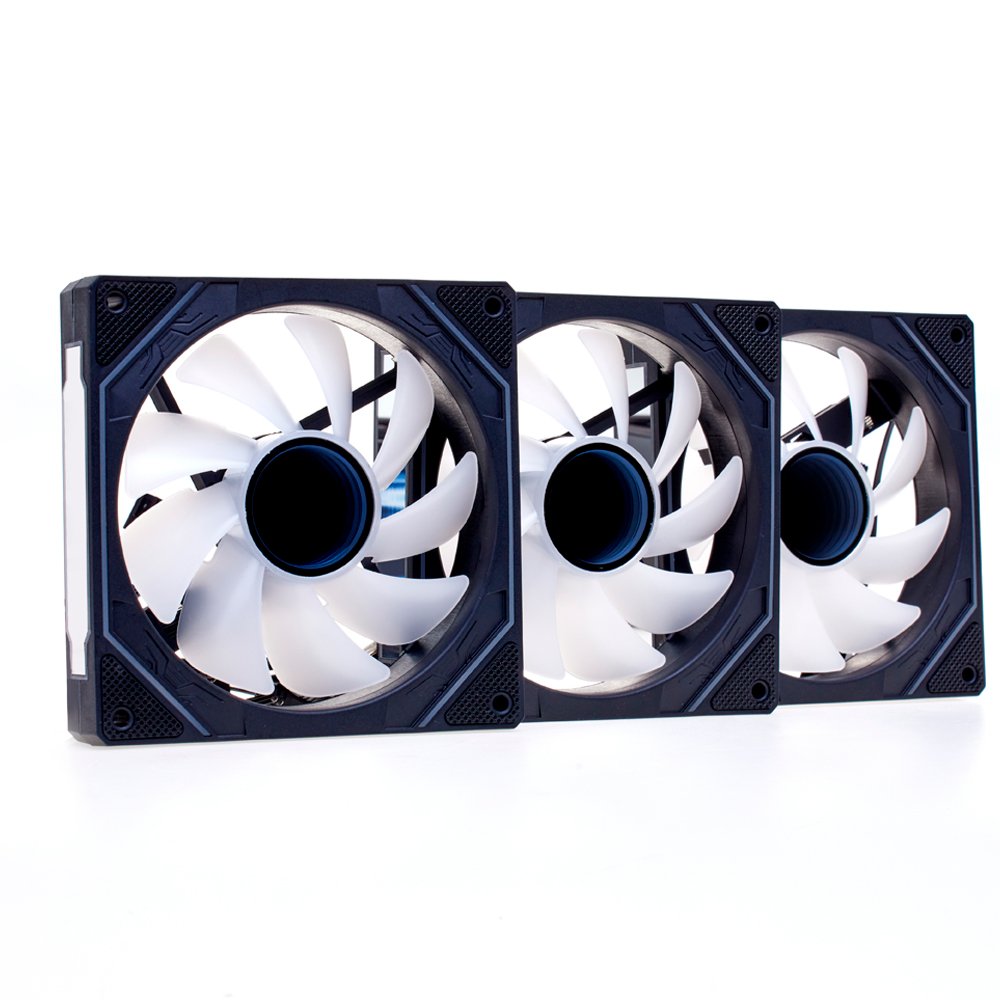 Kit de 3 Fans ARGB 120mm Liketec Enigma Dark ARGB, com Controladora, 2079