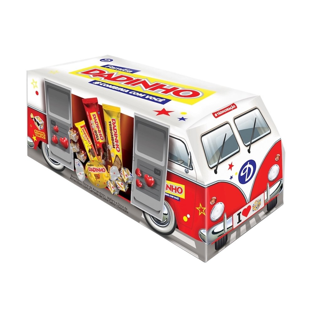 Caixa Chocolate Dadinho Família Kombi Sortido 170g