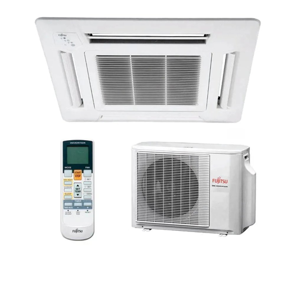 Ar Condicionado Split Cassete 4 Vias Fujitsu Inverter 32000 BTU h Quente e Frio R-410a 220V 1f