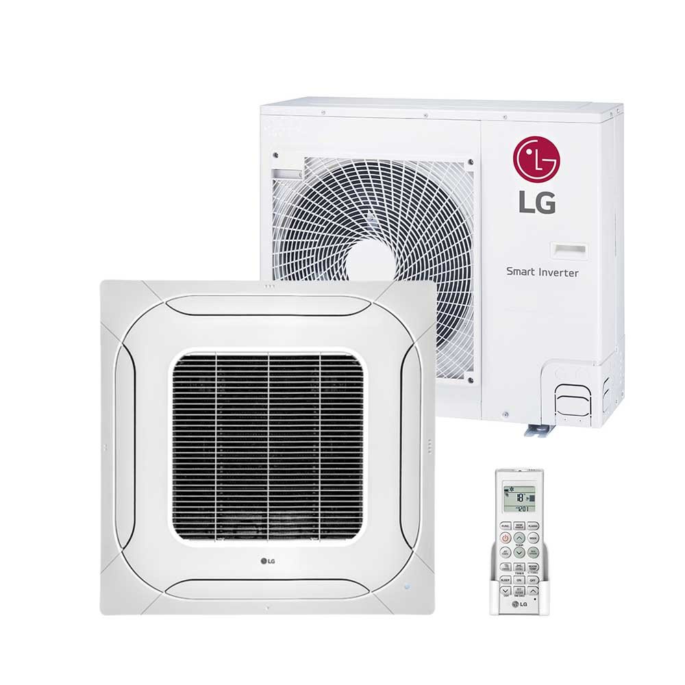 Ar Condicionado Split Cassete 4 Vias Lg Inverter 18000 BTU h Quente e Frio R-410a 220V 1f