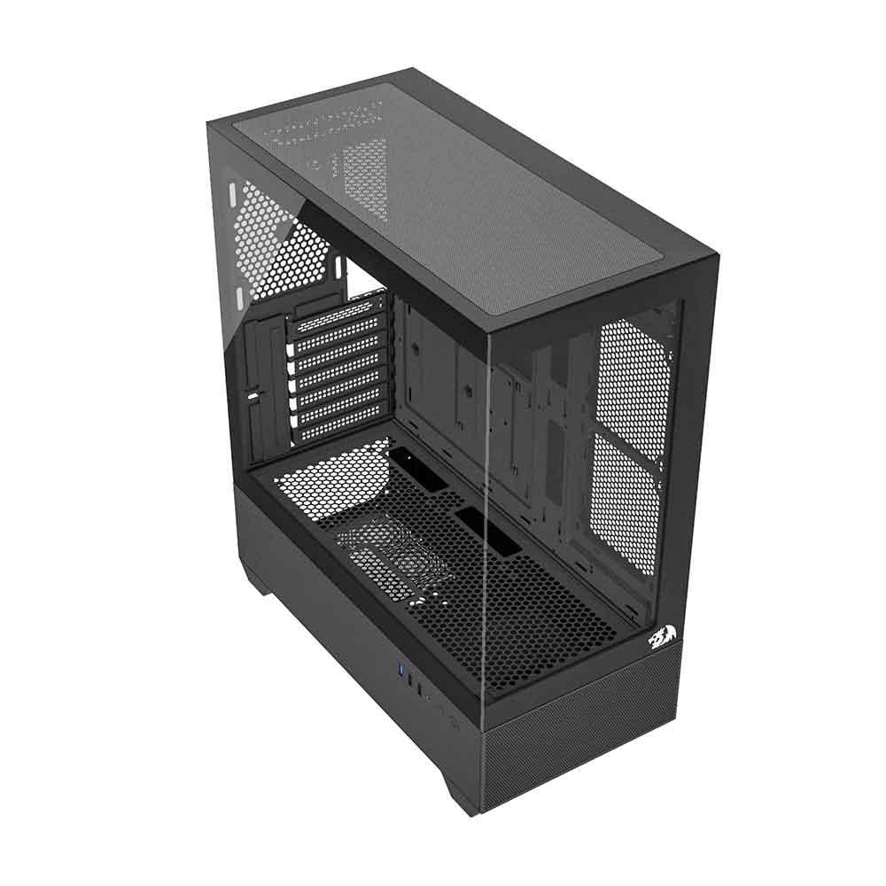 Gabinete Gamer Redragon Aquario Reflect Flow Preto Ca-606b
