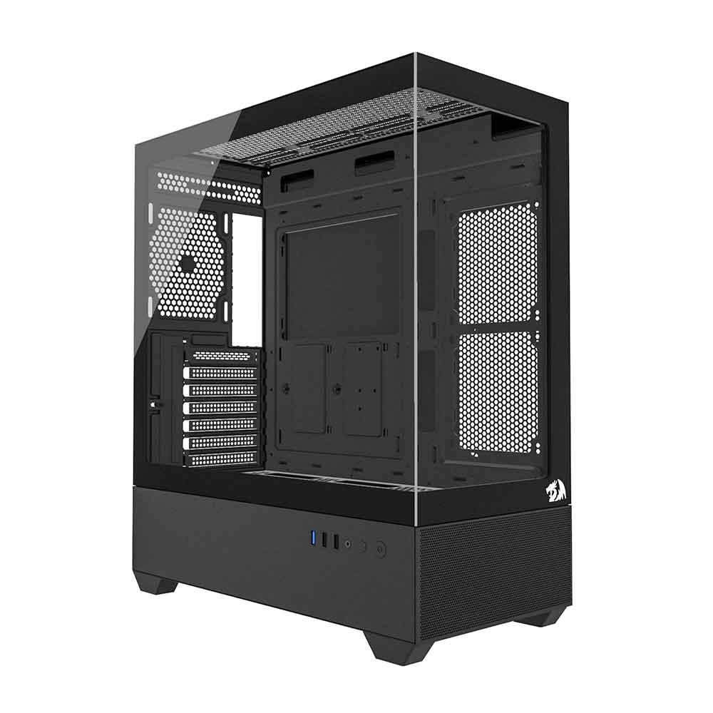 Gabinete Gamer Redragon Aquario Reflect Flow Preto Ca-606b