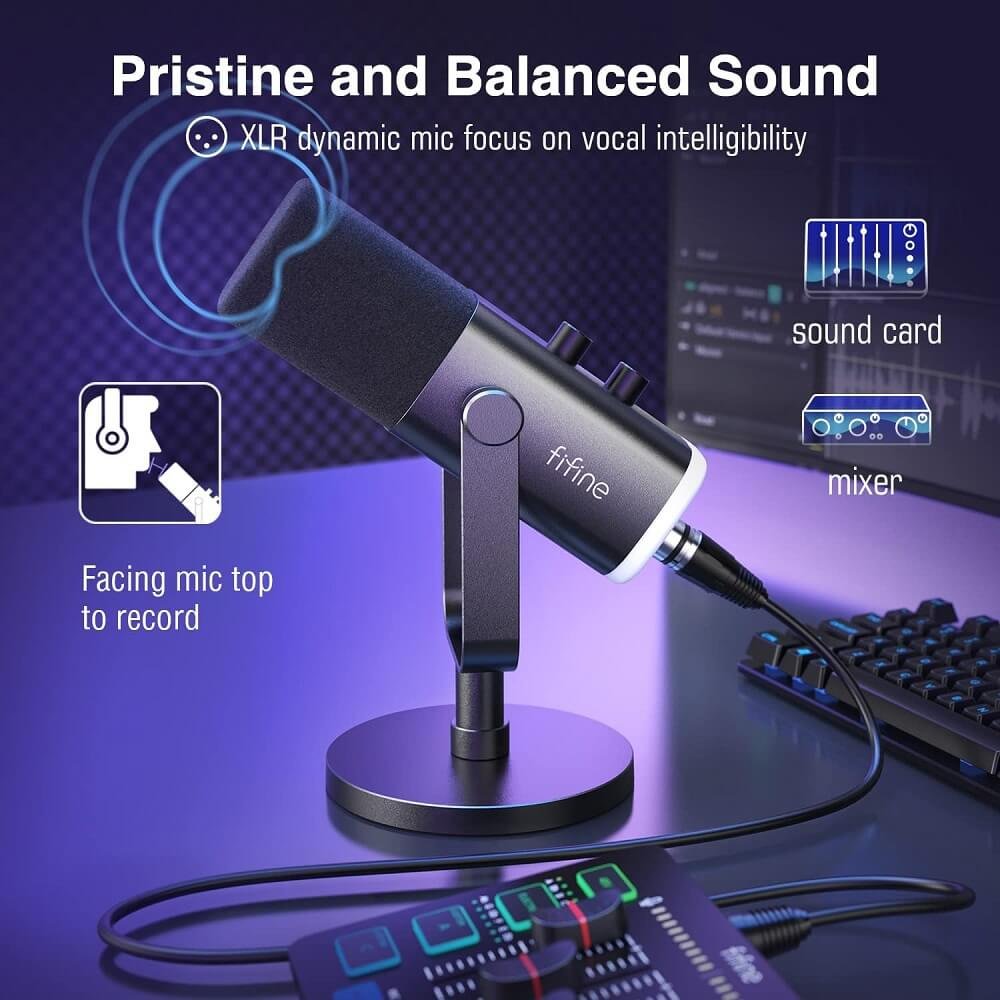 Microfone Dinâmico FIFINE USB/XLR AM8