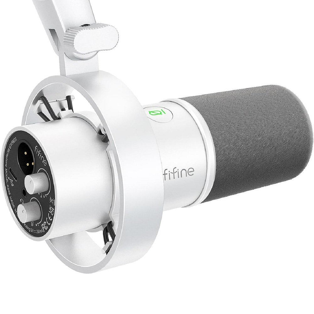 Microfone Dinâmico FIFINE K688W USB/XLR Branco