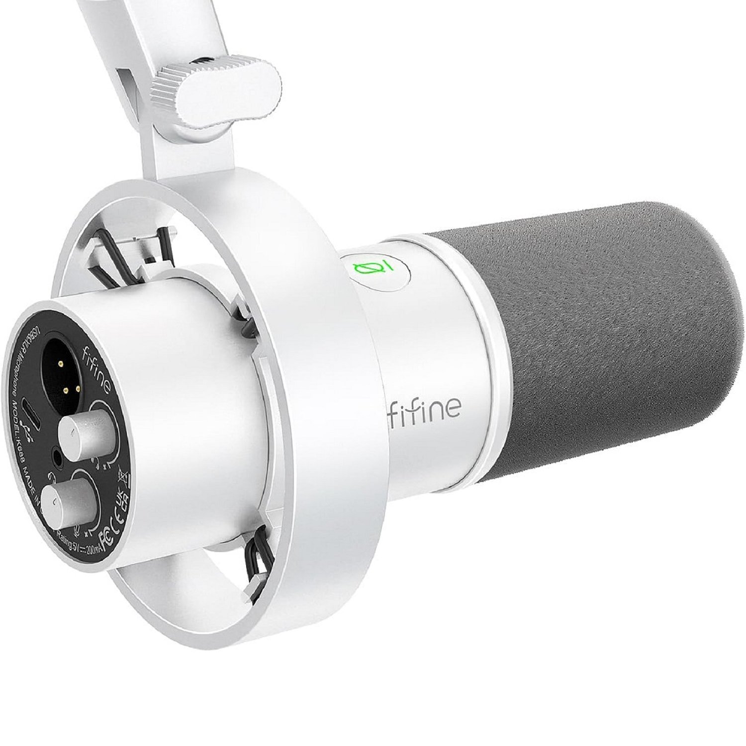 Microfone Dinâmico FIFINE K688W USB/XLR Branco