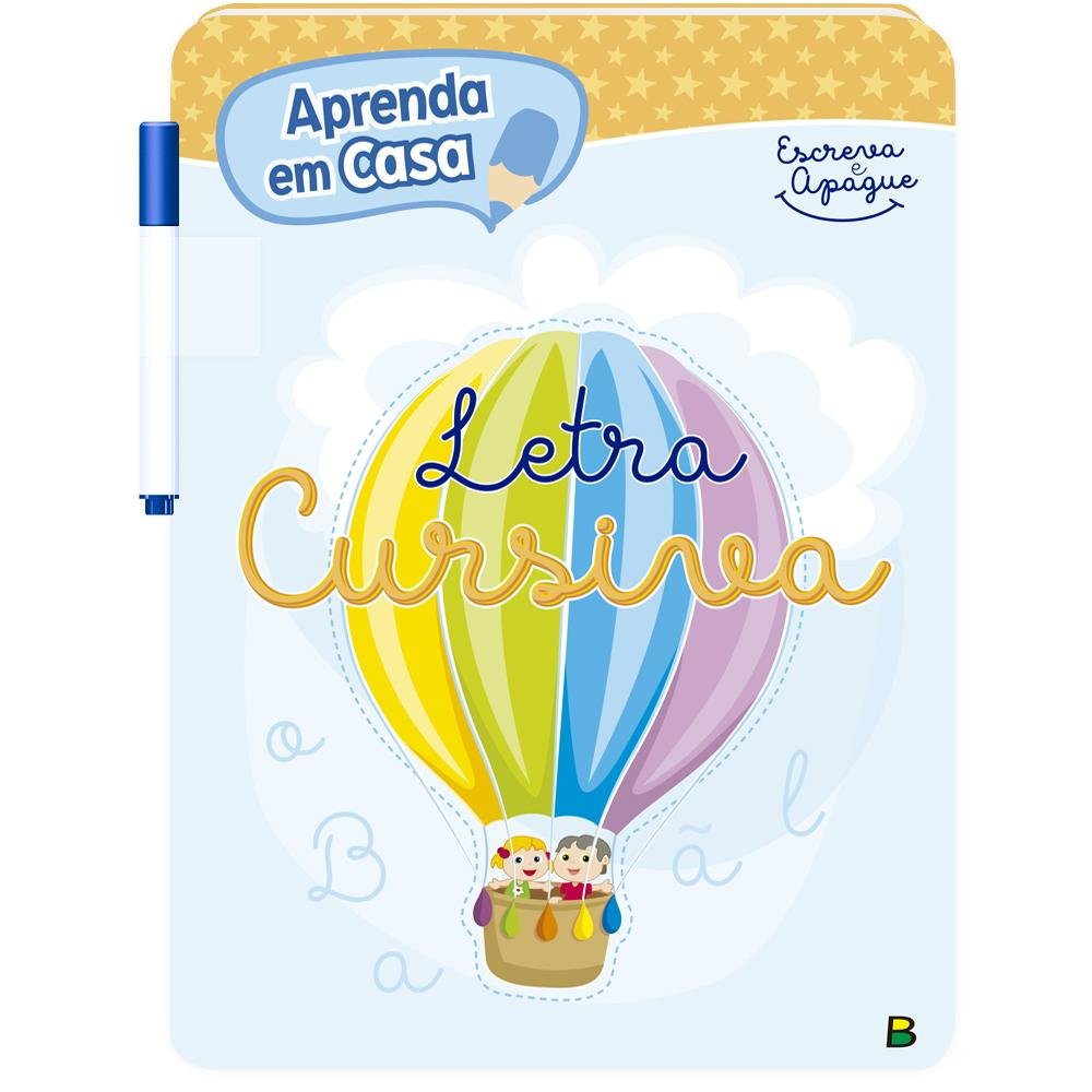 Livro Escreva e Apague Letra Cursiva 6 anos