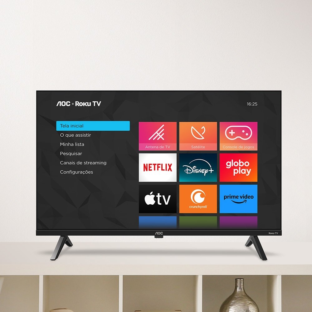Smart TV LCD LED 40" AOC 40S5045/78G DLED Full HD - Com Wi-Fi, Quad Core, 3 HDMI, 1 USB