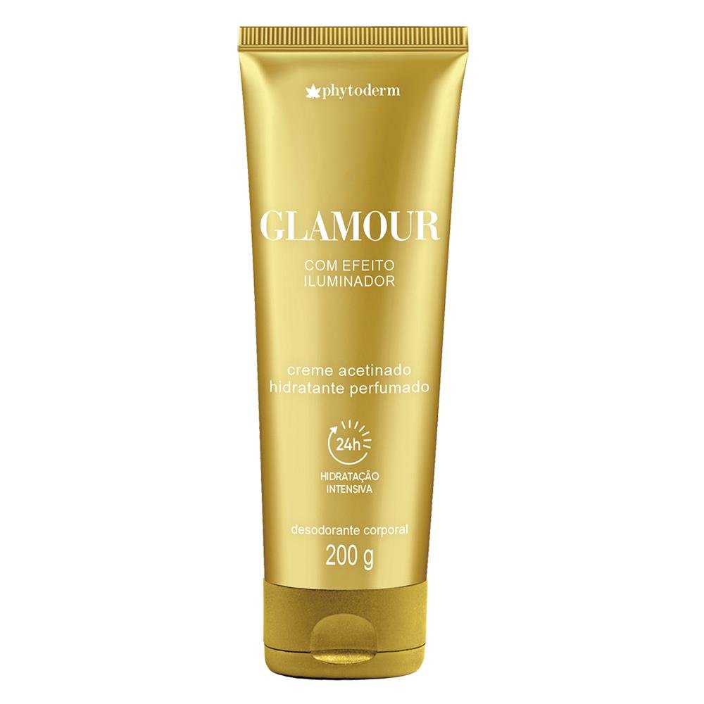 Creme Acetinado Hidratante Desodorante Corporal Phytoderm Glamour 200g