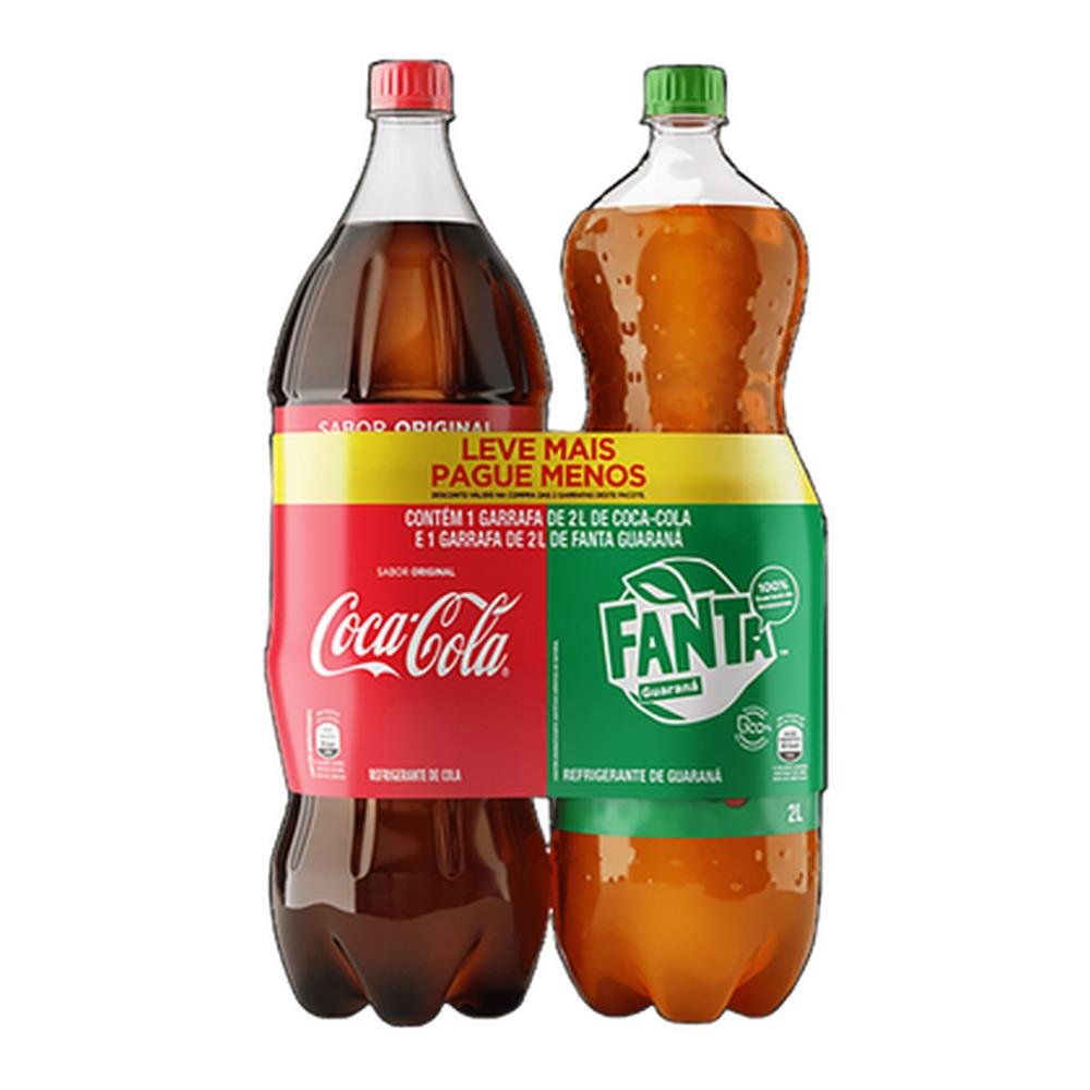Kit Coca cola + Fanta guarana 2UN 2L