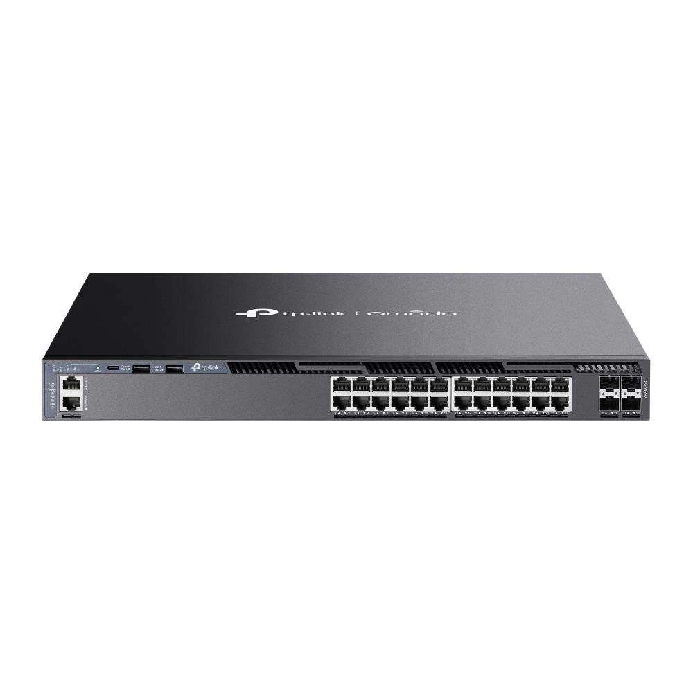 Switch Tp-link Gerenciavel L3 28 Portas Com 24 Portas Gigabit 4 Slots Sfp+ 10gbps - Tl-sg6428x
