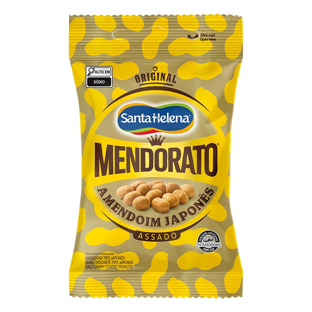 Amendoim Mendorado Tipo Japonês Santa Helena 200g - Embalagem com 24 Unidades