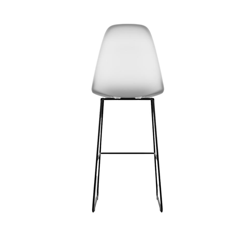Banqueta Eames polipropileno Branca Quad Preto