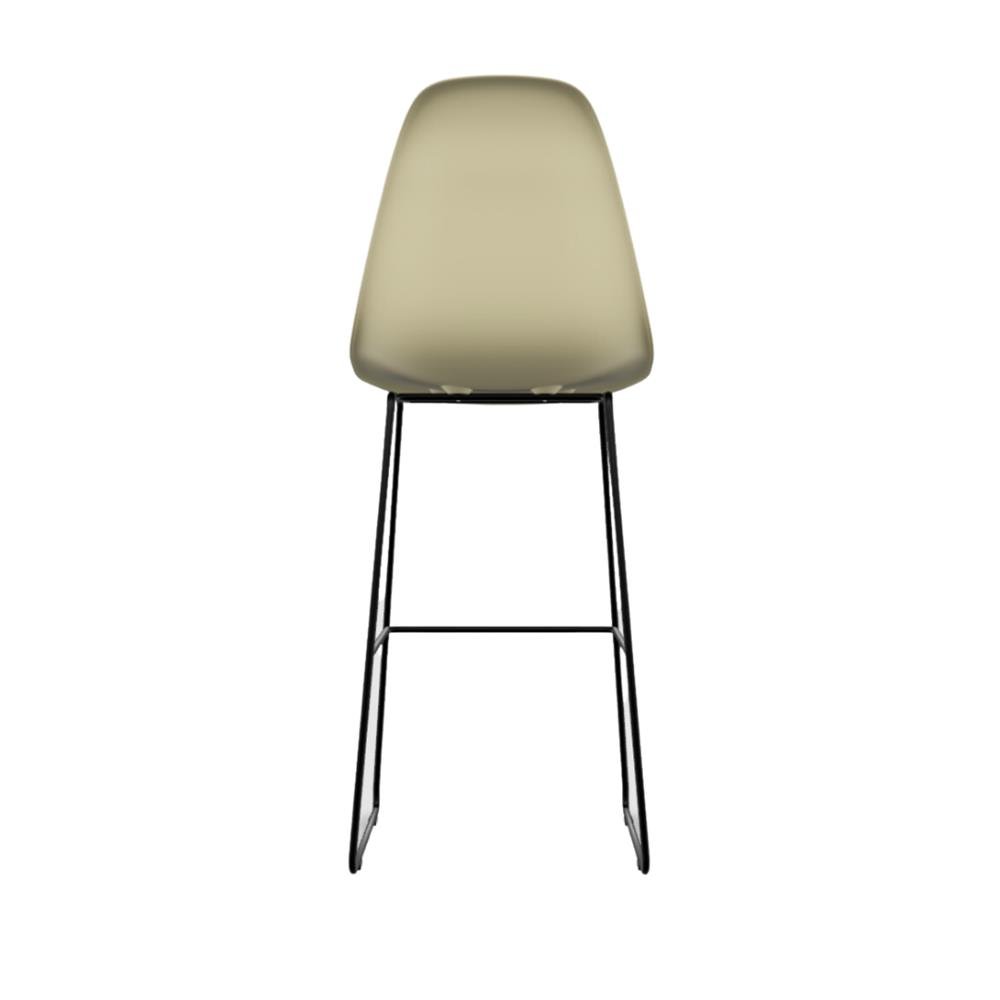 Banqueta Eames polipropileno Fendi Quad Preto