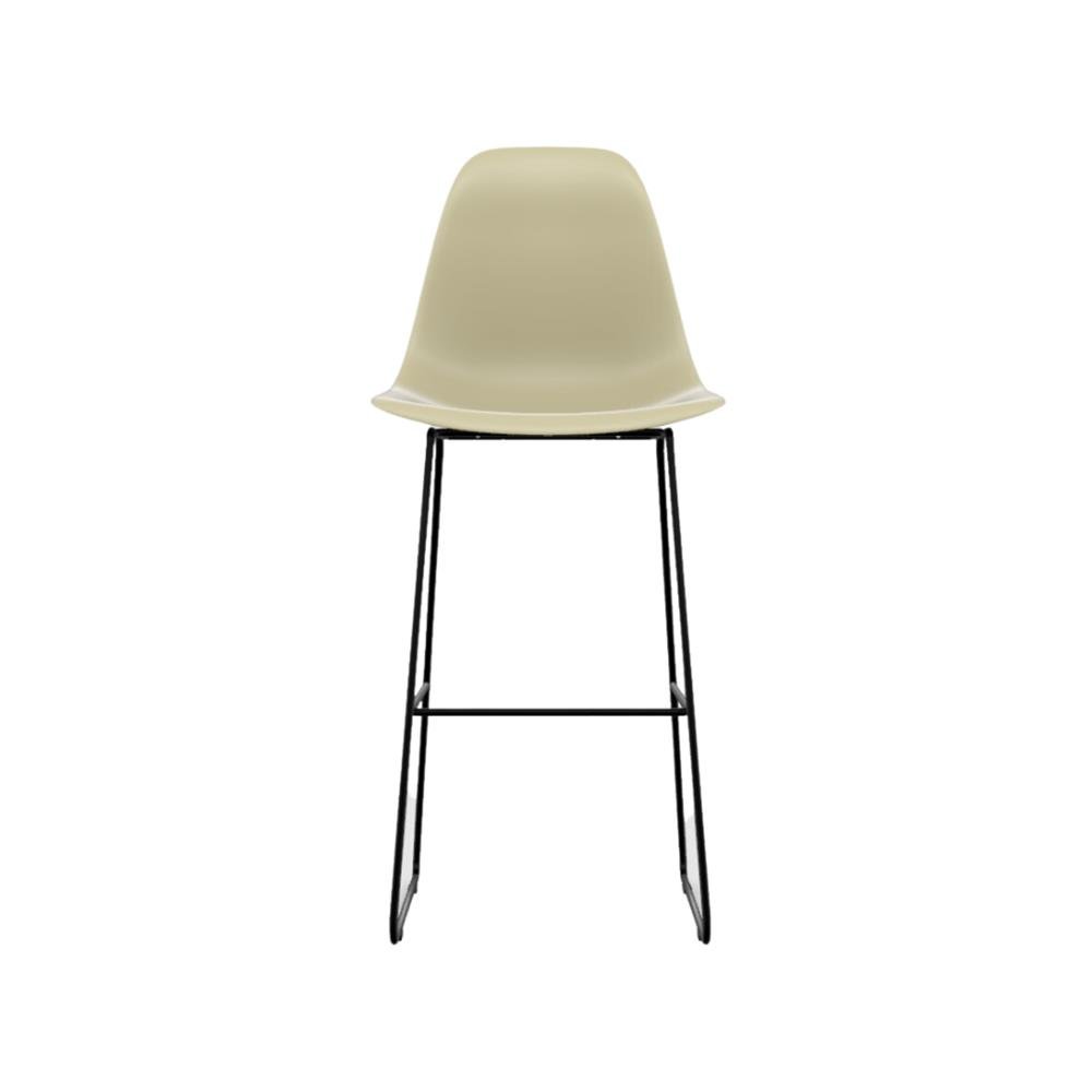 Banqueta Eames polipropileno Fendi Quad Preto