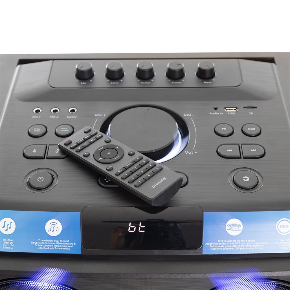 Caixa De Som Philips Party Speaker TAX5509/78 - Bluetooth, 2400W, Preto