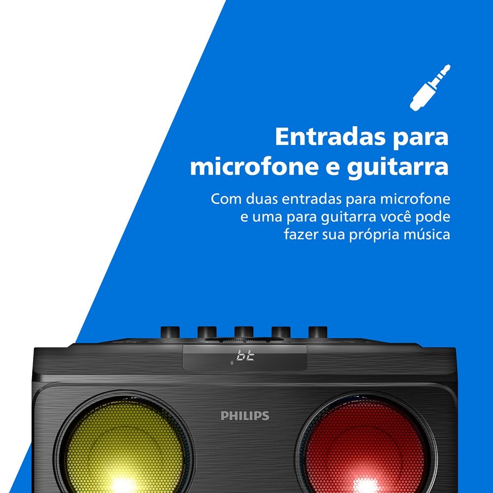 Caixa De Som Philips Party Speaker TAX5509/78 - Bluetooth, 2400W, Preto