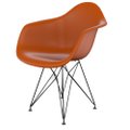 Cadeira Arm polipropileno Terracota Eiffel Preto