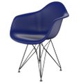 Cadeira Arm polipropileno Azul Bic Eiffel Preto