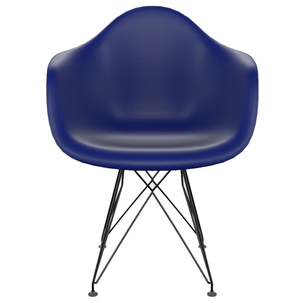 Cadeira Arm polipropileno Azul Bic Eiffel Preto