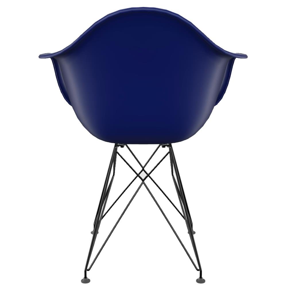 Cadeira Arm polipropileno Azul Bic Eiffel Preto