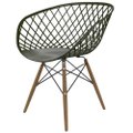 Cadeira Ayla polipropileno Verde Militar Dsw