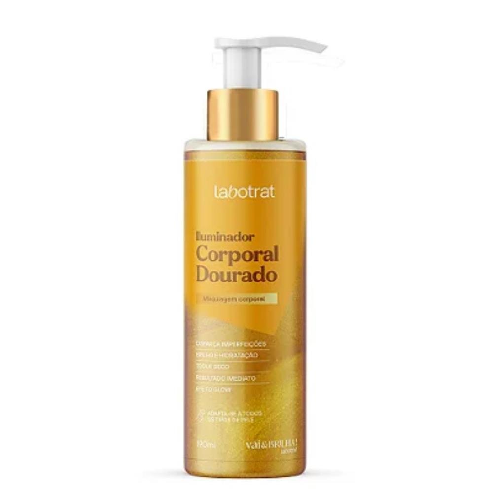 Iluminador Corporal Dourado Vai & Brilha Labotrat 190 ml