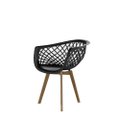 Cadeira Web polipropileno Preta Wood