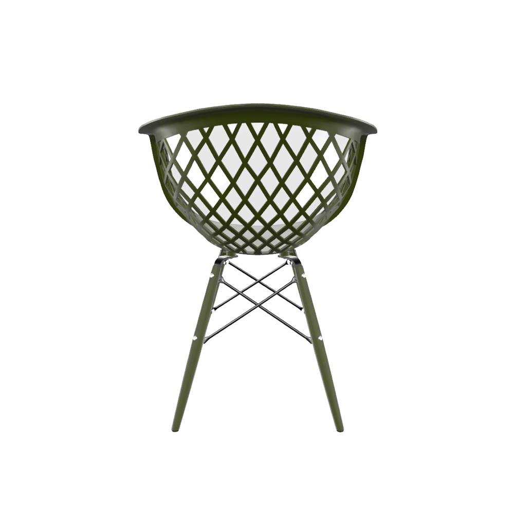 Cadeira Web polipropileno Verde Militar Dsw Injetado Verde Militar