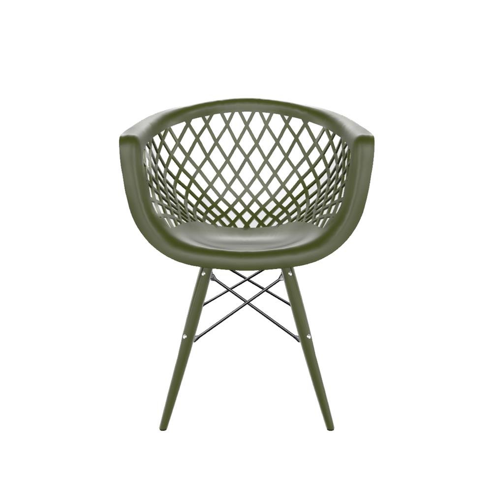 Cadeira Web polipropileno Verde Militar Dsw Injetado Verde Militar