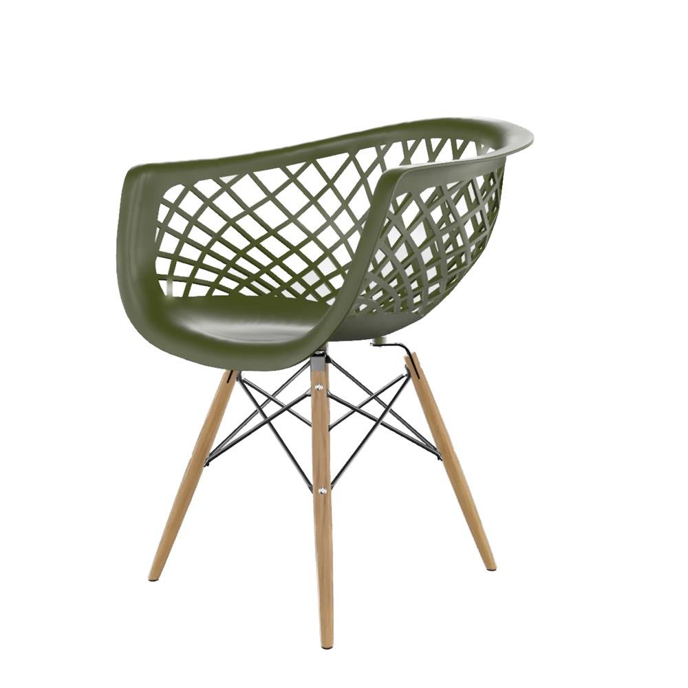 Cadeira Web polipropileno Verde Militar Dsw