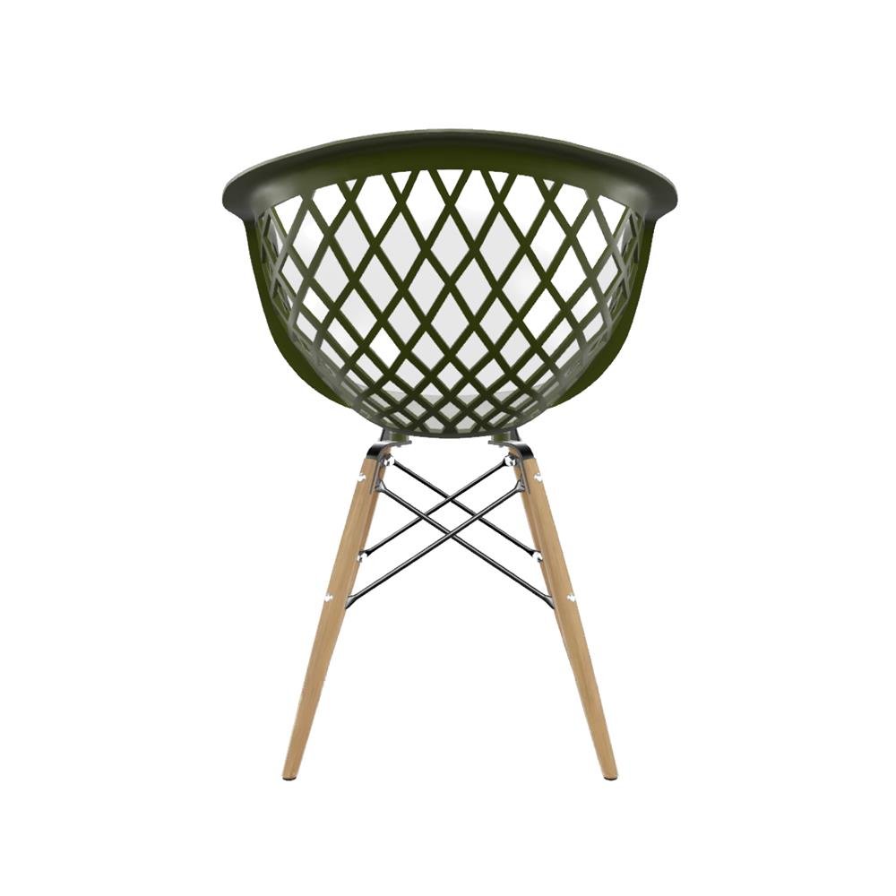 Cadeira Web polipropileno Verde Militar Dsw