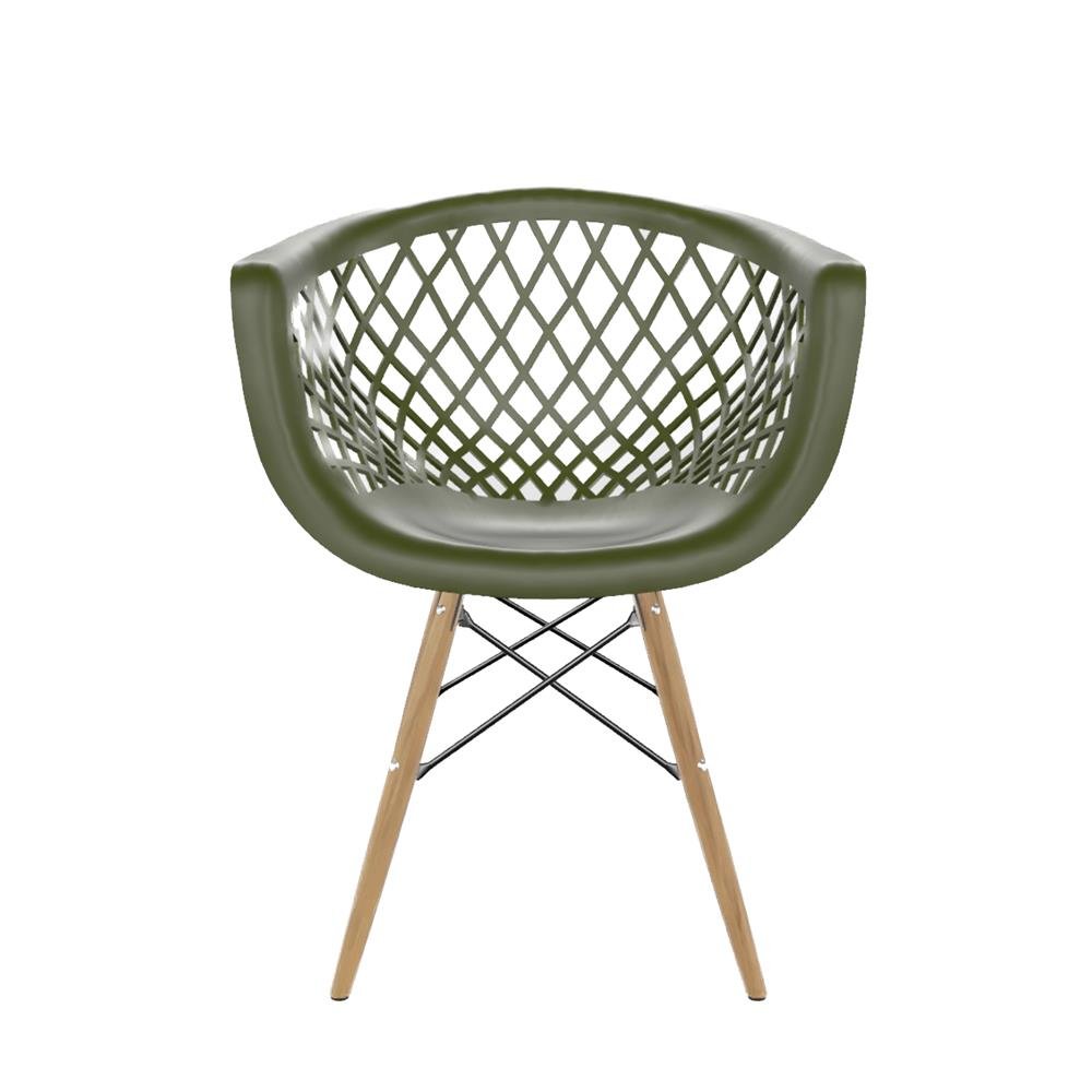 Cadeira Web polipropileno Verde Militar Dsw