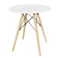 Mesa Eames Dsw Tampo Redondo Mdf Branco 70 centimetros