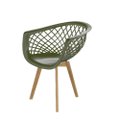 Cadeira Web polipropileno Verde Militar Wood