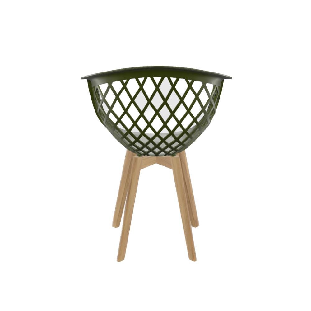 Cadeira Web polipropileno Verde Militar Wood