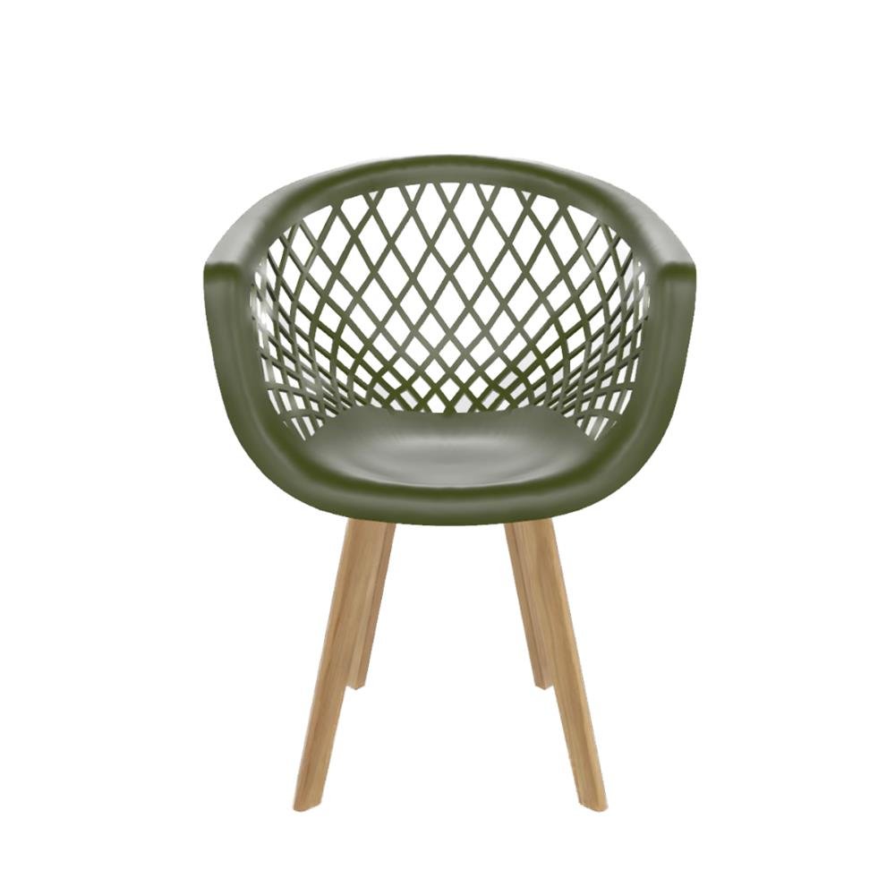 Cadeira Web polipropileno Verde Militar Wood