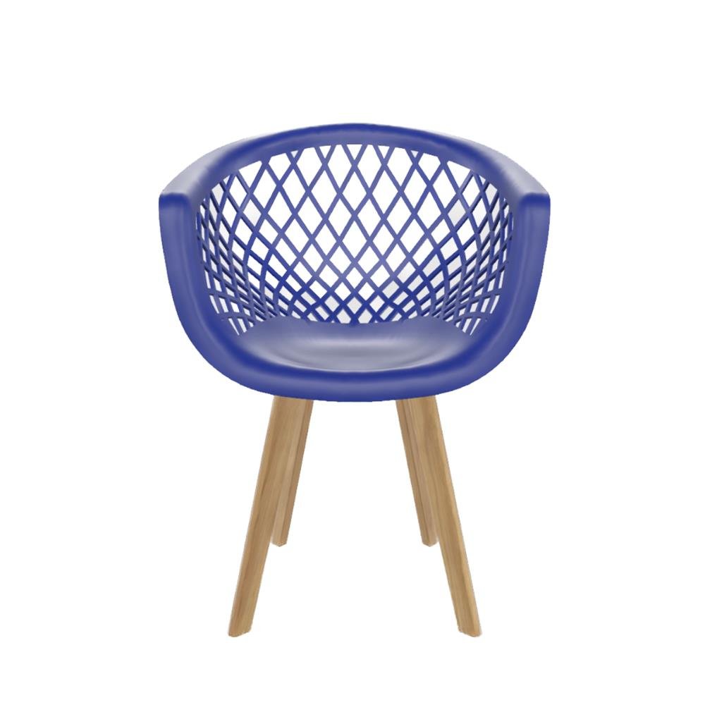 Cadeira Web polipropileno Azul Bic Wood