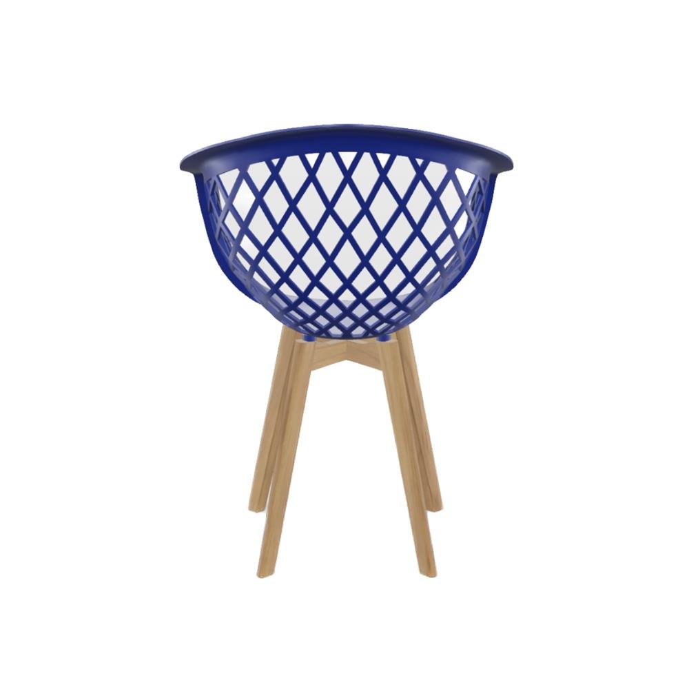 Cadeira Web polipropileno Azul Bic Wood