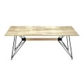 Mesa Industrial Tampo Retangular Amadeirado 180X90 centimetros (Base Wing)