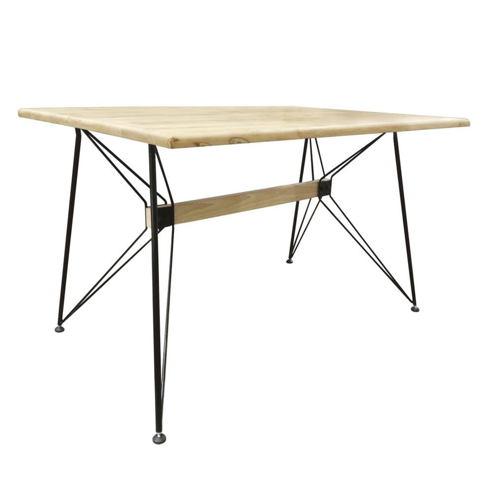 Mesa Industrial Tampo Retangular Amadeirado 120X90 centimetros (Base Wing)