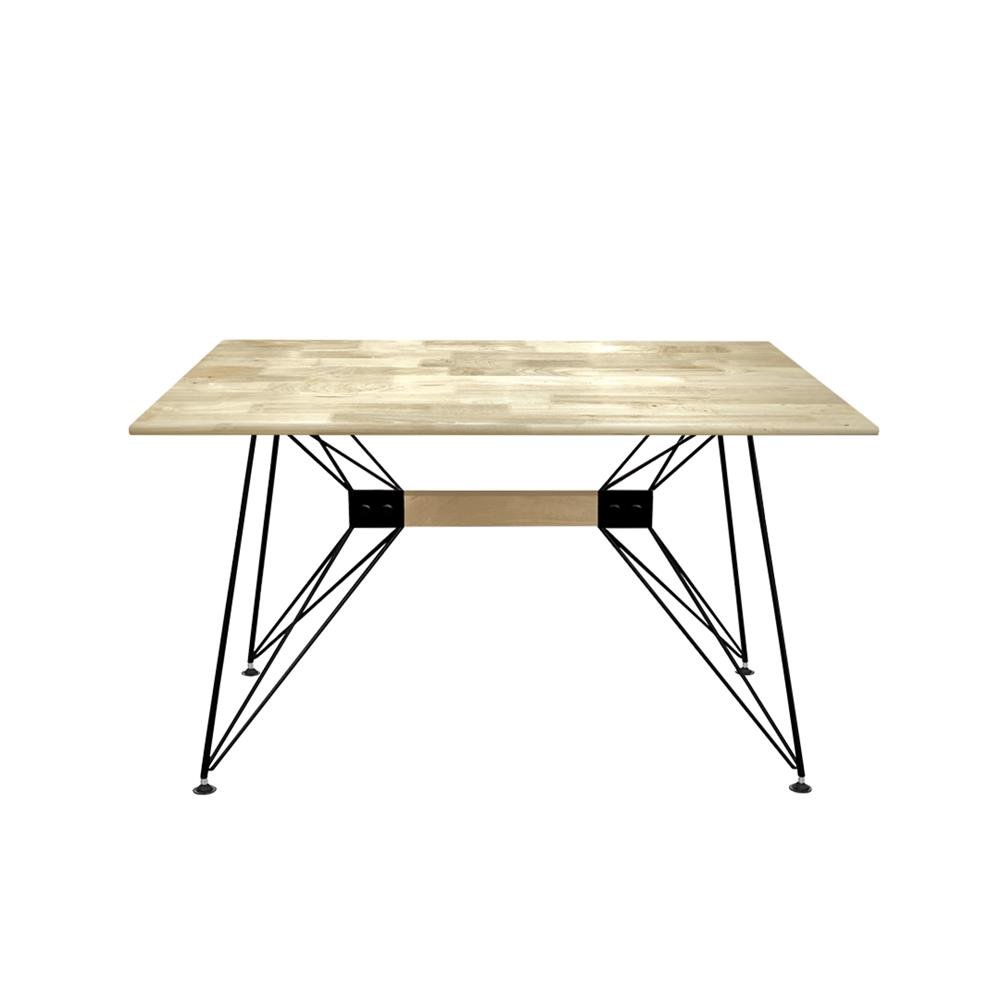Mesa Industrial Tampo Retangular Amadeirado 120X90 centimetros (Base Wing)