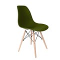 Cadeira Eames polipropileno Verde Militar Dsw