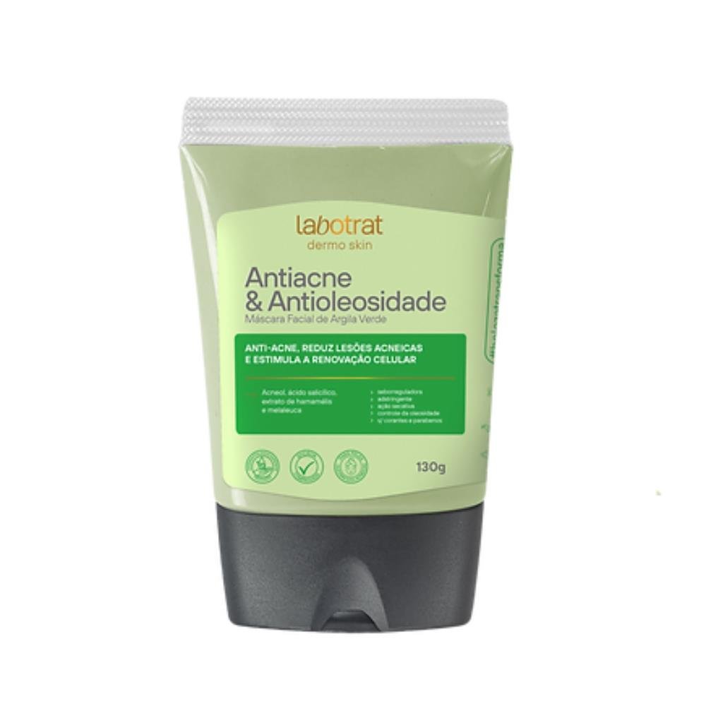 Máscara Facial De Argila Verde Antiacne & Antioleosidade Labotrat 130g
