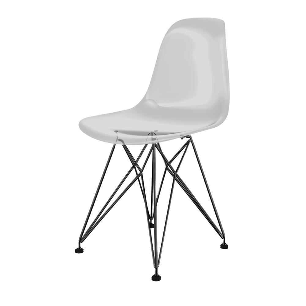 Cadeira Eames Policarbonato Fume Eiffel Preto