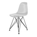 Cadeira Eames Policarbonato Fume Eiffel Preto
