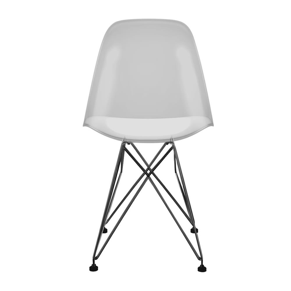 Cadeira Eames Policarbonato Fume Eiffel Preto