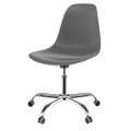 Cadeira Eames polipropileno Cinza Brasão Office Cromado