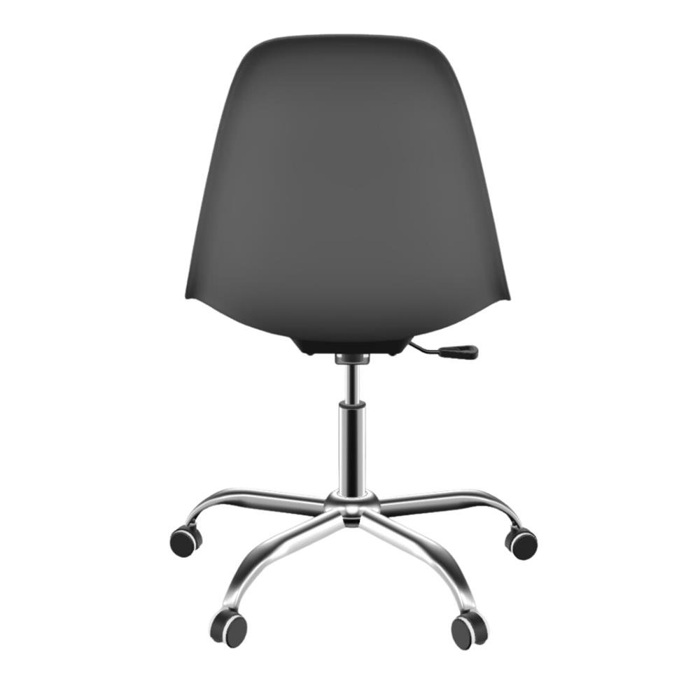 Cadeira Eames polipropileno Cinza Brasão Office Cromado