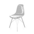 Cadeira Eames Policarbonato Fume Tower Cromado