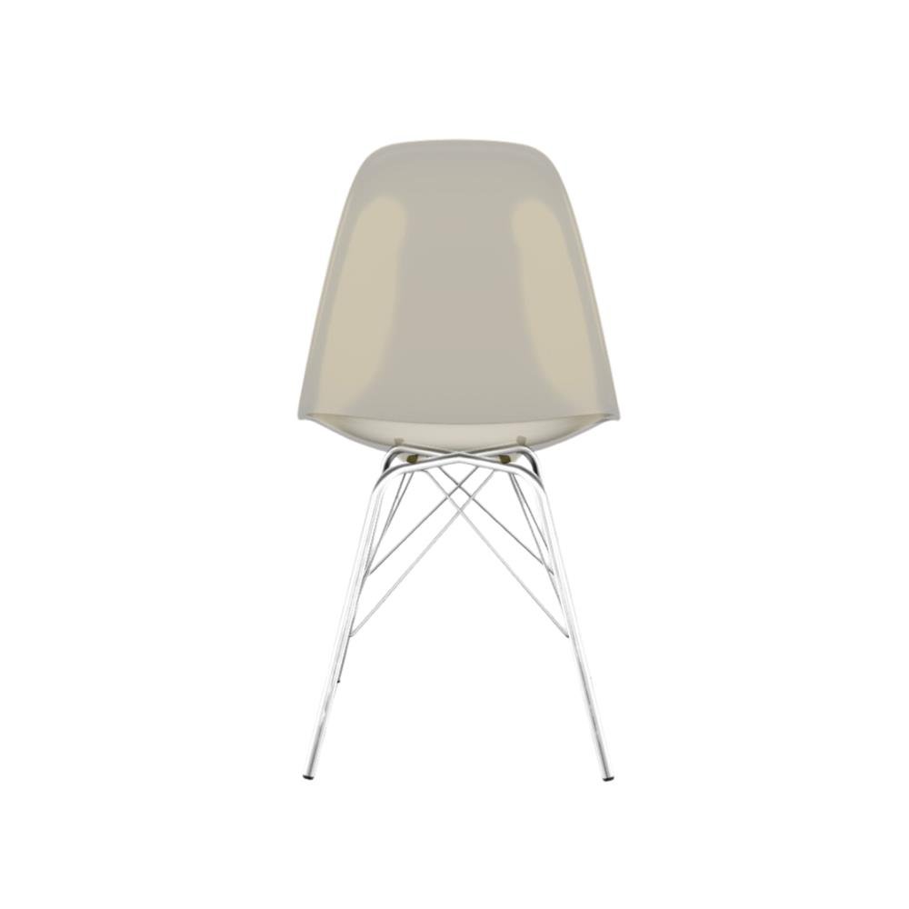 Cadeira Eames Policarbonato Ambar Tower Cromado